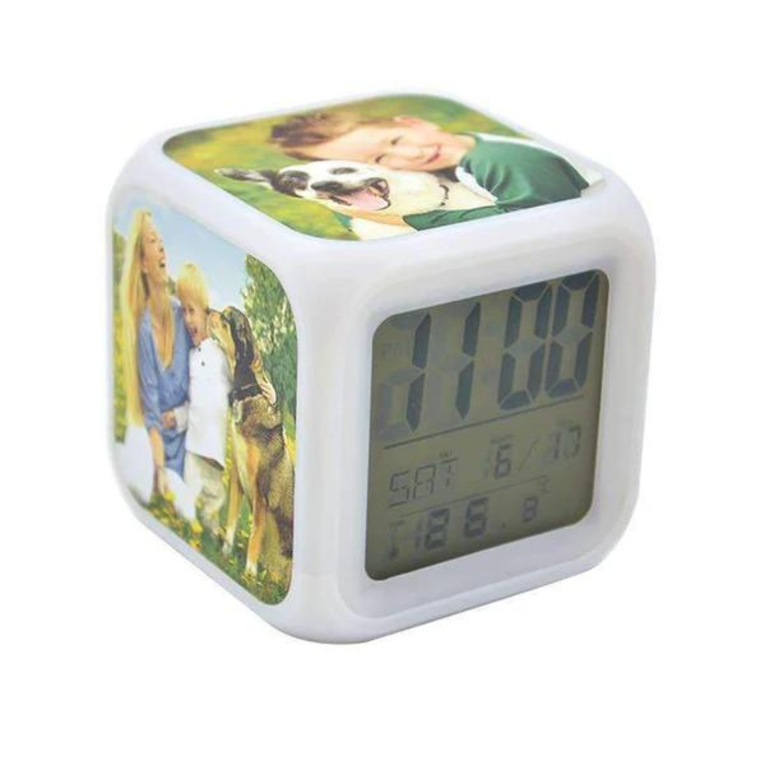 Personalised LED alarm clock