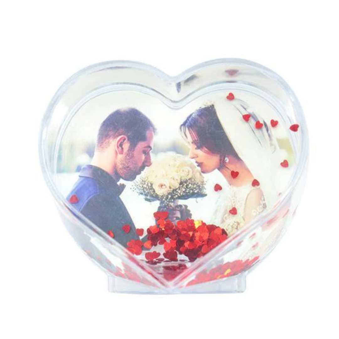 Personalised Glitter photo heart